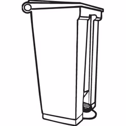 Rubbermaid Step-On 6146 87,1 L Rettangolare Polietilene ad alta intensità, Polipropilene (PP) Bianco - Vista aggiuntiva 5