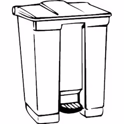 Rubbermaid Step-On 6145 68,1 L Rettangolare Polietilene ad alta intensità Rosso - Vista aggiuntiva 5