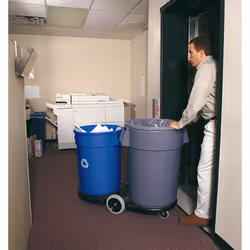 Rubbermaid Brute 2632-73 121,1 L Rotondo Polietilene Blu - Vista aggiuntiva 3