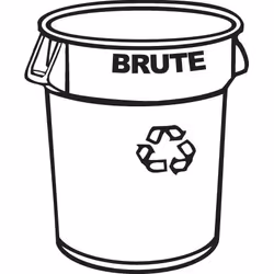 Rubbermaid Brute 2632-73 121,1 L Rotondo Polietilene Blu - Vista aggiuntiva 6