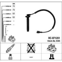 Set di cavi d'accensione NGK 0345