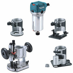 Makita RT0700CX3J fresa verticale e tagliabordi Nero, Blu, Acciaio inox 30000 Giri/min 710 W