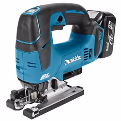 Makita DJV182RMJ, Nero, Blu, -45 - 45°, Alluminio, Sovraccarico, 13,5 cm, 2 cm
