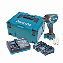 Makita TW008GM201, Cacciavite a percussione, Impugnatura a pistola, 1/2", Nero, Blu, 600 Giri/min, 1200 Giri/min
