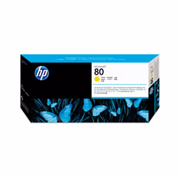 HP Testina di stampa e dispositivi di pulizia giallo DesignJet 80, HP Designjet 1000 series Printers, Giallo, C4823A, Singapo ...