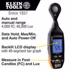 Klein Tools ET130 Luxmeter 0 - 40000 lx