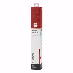 Cricut Smart Iron-On, Rotolo di vinile termosaldabile per transfer, Rosso, Monocromatico, Glitter, 330 mm, 900 mm