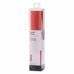 Cricut Smart Vinyl Permanent, Rotolo di vinile termosaldabile per transfer, Rosso, Monocromatico, 330 mm, 3700 mm