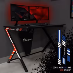 X Rocker 2020054 scrivania per computer Nero, Blu, Rosso - Vista aggiuntiva 4