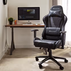X Rocker 2021032, Poltrona per gaming, 120 kg, Seduta imbottita, Schienale imbottito, PC, Nero