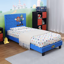 X Rocker Super Mario, Letto da gioco, Una piazza, Rettangolare, Metallo, Blu, Schiuma