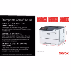 Xerox B410 A4 47 ppm Stampante fronte/retro PS3 PCL5e/6 2 vassoi Totale 650 fogli - Vista aggiuntiva 8