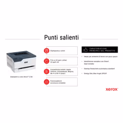 Xerox C230 A4 22 ppm Stampante fronte/retro wireless PS3 PCL5e/6 2 vassoi Totale 251 fogli - Vista aggiuntiva 8