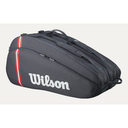 Wilson WR8037301001 Borsa per racchette da tennis Nero Poliestere riciclato, Poliestere