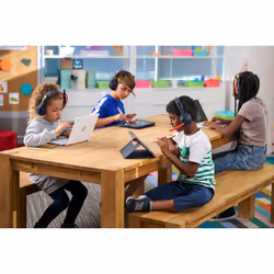 Logitech Zone Learn Auricolare Cablato A Padiglione Studio USB tipo-C Blu, Arancione - Vista aggiuntiva 4