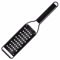 Microplane 43008, Grattugia piatta, Nero, Acciaio inox, Gancio per appendere, 68 mm, 15 mm