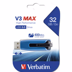 Verbatim V3 MAX - Memoria USB 3.0 da 32 GB - Blu - Vista aggiuntiva 5