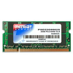Patriot Memory DDR2 2GB CL5 PC2-6400 (800MHz) SODIMM memoria