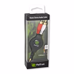 ReTrak EUCABLERCA35 cavo audio 1 m 3.5mm RCA Nero, Argento