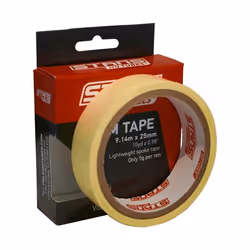 Stan's NoTubes Stan's Rim Tape, Giallo, Monocromatico, Lucida, Permanente, 9 m, 25 mm