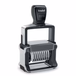 Trodat 55510, Autoinchiostrante, Timbro con numero, Acciaio, 50 x 5 mm, Nero, Acciaio inox, Metallo