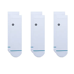 Stance Icon Quarter 3 Pack Calzini per squadra Bianco 3 paio/a