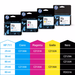 HP Confezione da 2 cartucce di inchiostro nero DesignJet 711, 80 ml