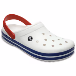 Crocs Crocband, Maschio, Adulto, Blu, Rosso, Bianco, Monocromatico, 38 - 39, Punta chiusa