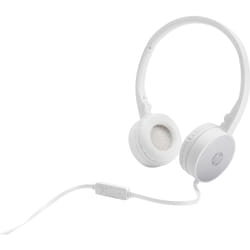 HP H2800 Auricolare Cablato A Padiglione Musica e Chiamate Argento, Bianco