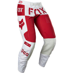 FOX 360 Nobyl Pantaloni motocross, bianco-rosso, dimensione 30 per uomo