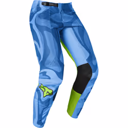 FOX Airline Exo Pantaloni Motocross, blu-giallo, dimensione 28 per uomo