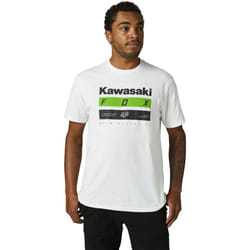 FOX Kawi Stripes SS Premium Maglietta, bianco, dimensione L per uomo