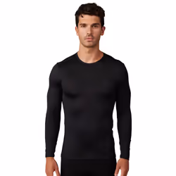 FOX Tecbase LS Baselayer Camicia funzionale, nero, dimensione S per uomo