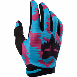 FOX 180 Nuklr Guanti motocross, nero-turchese, dimensione 2XL per uomo