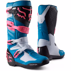 FOX Comp Stivali motocross, rosa-blu, dimensione 47 per uomo