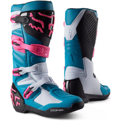 FOX Comp Stivali motocross, rosa-blu, dimensione 47 per uomo