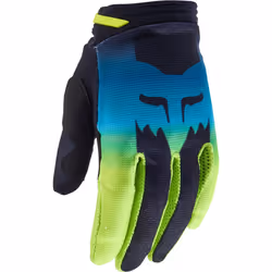 FOX 180 Flora Ladies Guanti da motocross, nero-blu-giallo, dimensione L per donne - Vista aggiuntiva 2