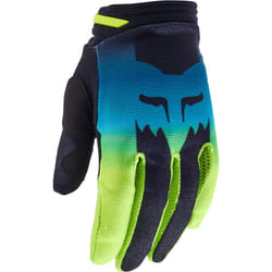 FOX 180 Flora Ladies Guanti da motocross, nero-blu-giallo, dimensione XL per donne