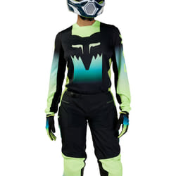 FOX 180 Flora Maglia Motocross Donna, nero-verde-giallo, dimensione S per donne