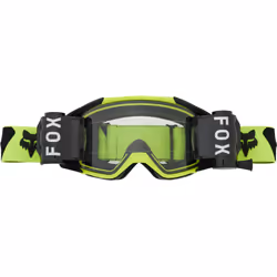 FOX Vue Roll Off Occhiali da motocross, nero-giallo per uomo