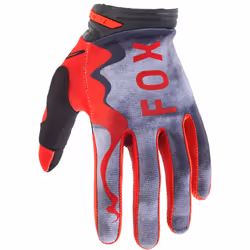 FOX 180 Atlas Guanti da motocross, nero-grigio-rosso, dimensione S per uomo - Vista aggiuntiva 2