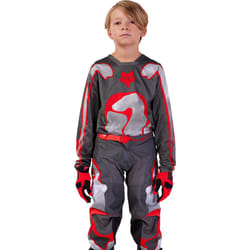 FOX 180 Atlas Pantaloni Motocross Giovani, grigio-rosso, dimensione 28