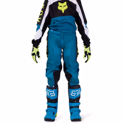 FOX 180 Nitro Pantaloni Motocross Giovani, nero-bianco-verde-blu, dimensione 26