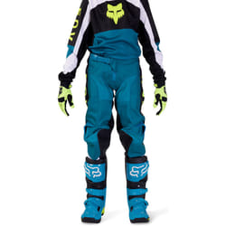 FOX 180 Nitro Pantaloni Motocross Giovani, nero-bianco-verde-blu, dimensione 26