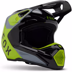 FOX V1 Lean MIPS Casco da motocross giovanile, grigio-giallo, dimensione S per uomo