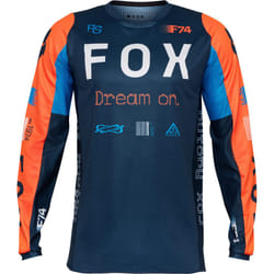 FOX 180 Race Spec Motocross Jersey, blu-arancione, dimensione L per uomo