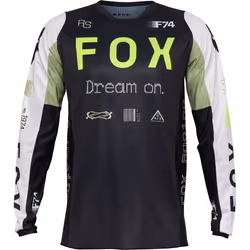 FOX 180 Race Spec Motocross Jersey, nero-bianco-verde, dimensione XL per uomo