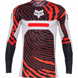 FOX Flexair Impression Maglia da motocross, bianco, dimensione L per uomo