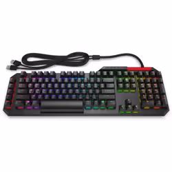 HP OMEN by Sequencer Keyboard, Full-size (100%), Cablato, USB, Interruttore a chiave meccanica, Nero