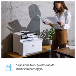 HP Color LaserJet Pro Stampante multifunzione M479fnw, Stampa, copia, scansione, fax, e-mail, Scansione verso e-mail/PDF; ADF da 50 fogli piani - Vista aggiuntiva 7